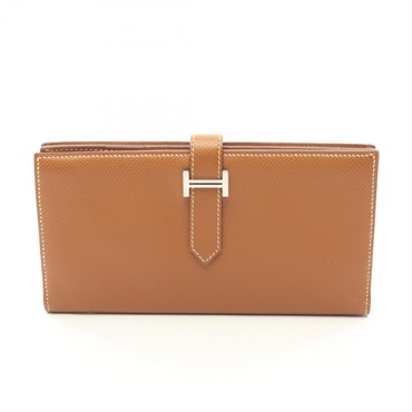 エルメス ベアンスフレ ゴールド 二つ折り長財布 財布 レディース