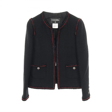 シャネル ココマークイーグルボタン ノーカラージャケット 衣料品 アウター レディース P36021V24261