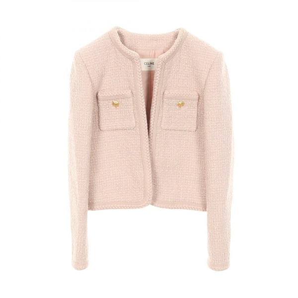 セリーヌ  ノーカラージャケット 衣料品 アウター レディース