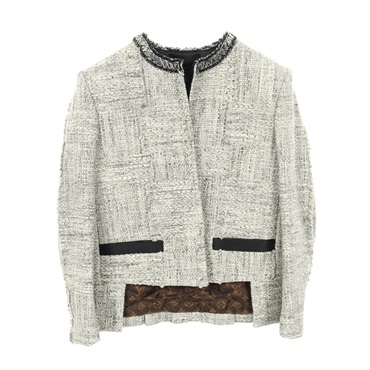 ルイ・ヴィトン ツイード ノーカラージャケット 衣料品 アウター レディース RW221B MR2 FMVB68