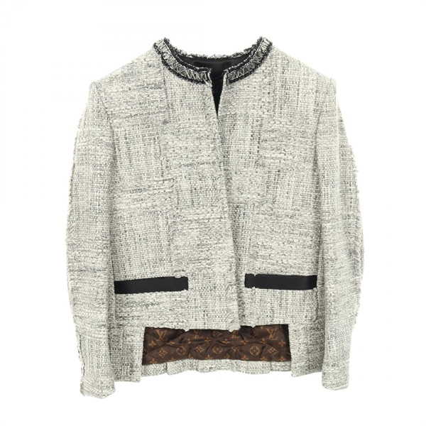 ルイ・ヴィトン ツイード ノーカラージャケット 衣料品 アウター レディース RW221B MR2 FMVB68