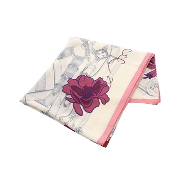 エルメス カレジェアン カレ140 CAVALCADOUR Fleuri  スカーフ 衣料品 レディース