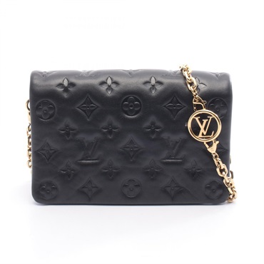 ルイ・ヴィトン ポシェットクッサン モノグラムエンボス ノワール ショルダーバッグ バッグ レディース M80742