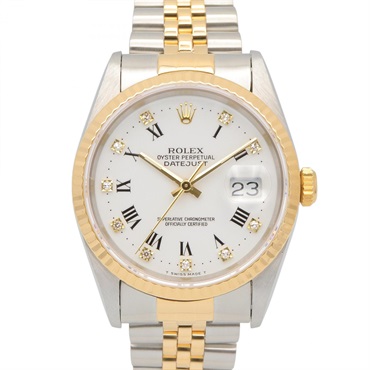 ロレックス デイトジャスト 10Pダイヤ S番 腕時計 時計 メンズ 16233G