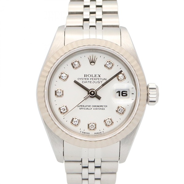 ロレックス デイトジャスト 10Pダイヤ U番 腕時計 時計 レディース 69174G