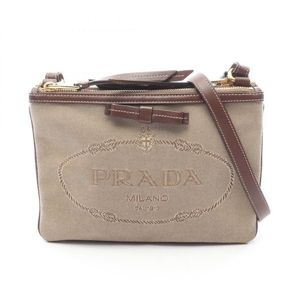 プラダ(PRADA)プラダ LOGO JACQUARD ロゴジャガード ショルダーバッグ