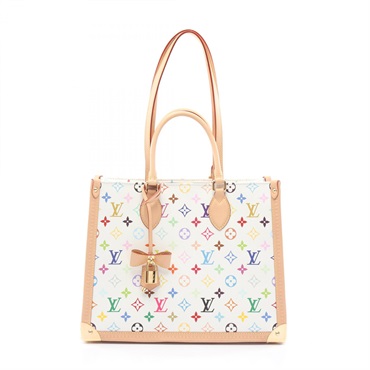 ルイ・ヴィトン LOUIS VUITTON × 村上隆 オンザゴー トランクMM モノグラムマルチカラー ブロン トートバッグ バッグ レディース M13079