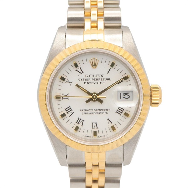 ロレックス デイトジャスト L番 ホワイト ローマ 腕時計 時計 レディース 69173