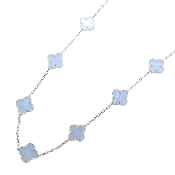 ヴァンクリーフ＆アーペル ヴィンテージアルハンブラ 20モチーフ カルセドニー ネックレス ジュエリー レディース VCARD80900