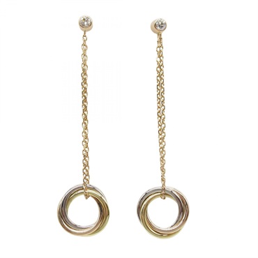 カルティエ トリニティピアス 1PD ピアス ジュエリー レディース