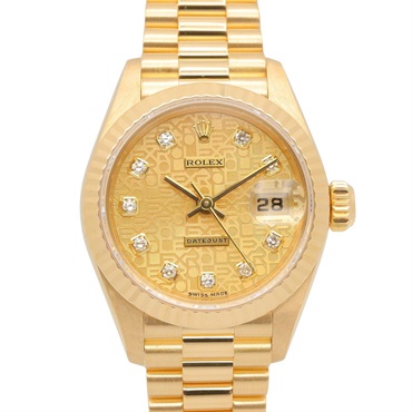 ロレックス デイトジャスト 10Pダイヤ T番 シャンパン コンピュータ 新ダイヤ 腕時計 時計 レディース 69178G