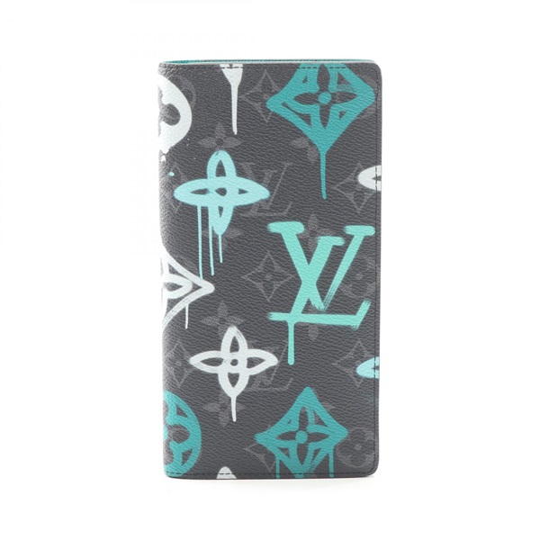 ルイ・ヴィトン ポルトフォイユ ブラザ LVグラフィティヴェール モノグラムエクリプス 二つ折り長財布 財布 メンズ M81846