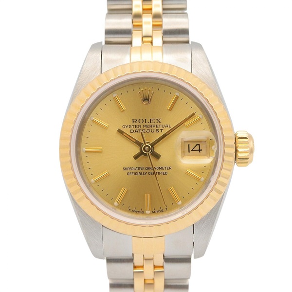 ロレックス デイトジャスト E番 シャンパン バー 腕時計 時計 レディース 69173