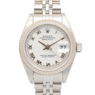 ロレックス デイトジャスト A番 ホワイト ローマ 腕時計 時計 レディース 79174
