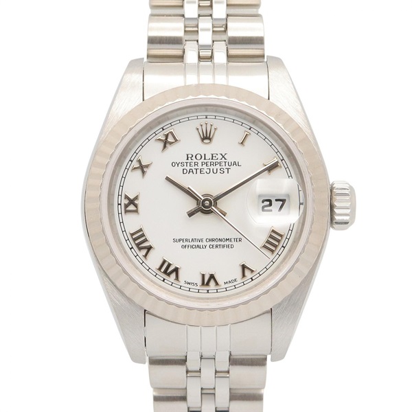 ロレックス デイトジャスト A番 ホワイト ローマ 腕時計 時計 レディース 79174