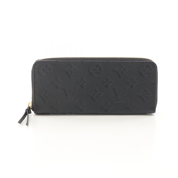 ルイ・ヴィトン ポルトフォイユ クレマンス モノグラムアンプラント ノワール ラウンド長財布 財布 レディース M60171