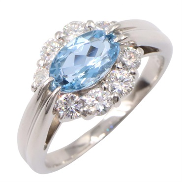 ジュエリー アクアマリン ダイヤモンド リング リング・指輪 ジュエリー レディース ｱｸｱﾏﾘﾝ 6.5g