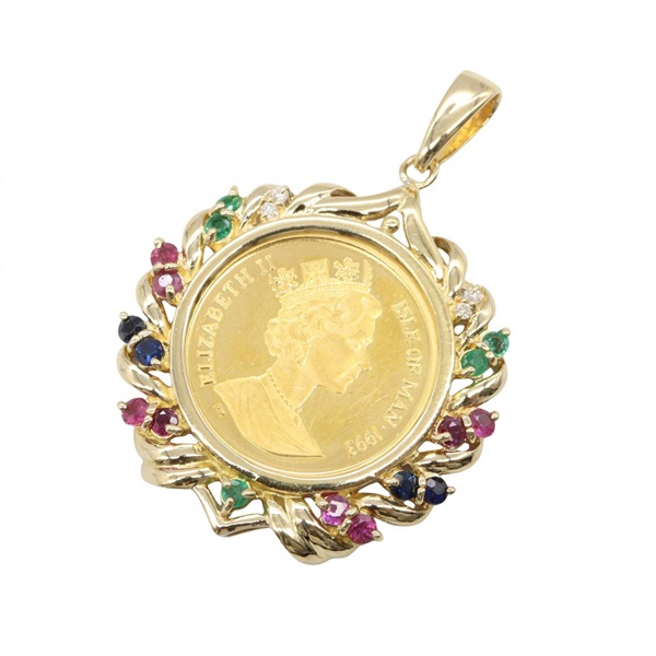 ジュエリー キャット金貨 トップ ペンダントトップ ジュエリー メンズ レディース ｷｬｯﾄ金貨 7.0g