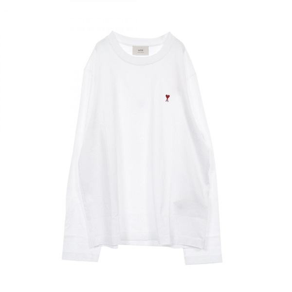 アミ ハートロゴ刺繍 長袖Tシャツ 衣料品 トップス メンズ UTS235.724100XL