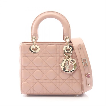 クリスチャンディオール LADY DIOR MY ABCDIOR レディディオール スモール カナージュ ハンドバッグ バッグ レディース