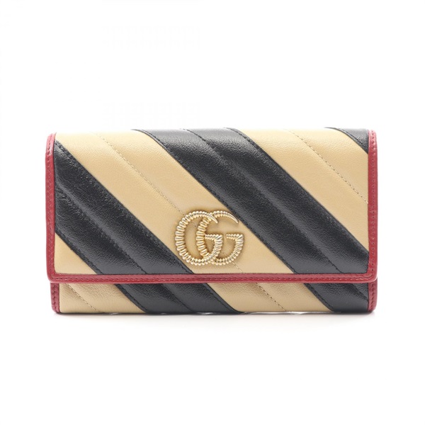 グッチ(GUCCI)グッチ GGマーモント 二つ折り長財布 財布 レディース