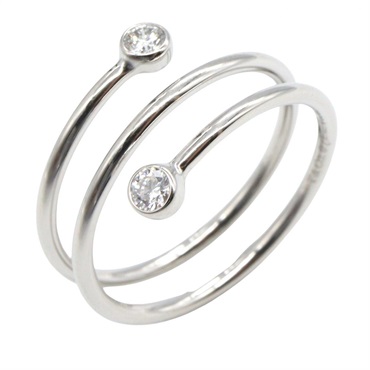 ティファニー フープ リング 3ロウ 2PD リング・指輪 ジュエリー レディース