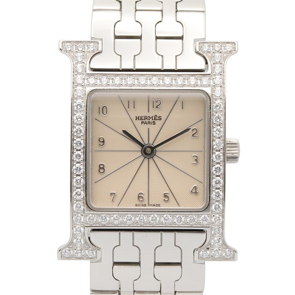エルメス Hウォッチ ベゼルダイヤ 腕時計 時計 レディース HH1.230