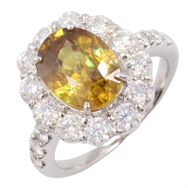 ジュエリー スフェーン ダイヤモンド リング リング・指輪 ジュエリー レディース ｽﾌｪｰﾝ 8.1g