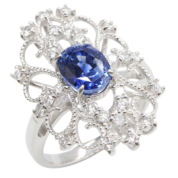 ジュエリー サファイア ダイヤモンド リング リング・指輪 ジュエリー レディース ｻﾌｧｲｱ 7.6g