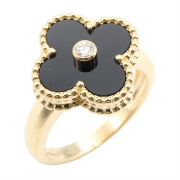 ヴァンクリーフ＆アーペル ヴィンテージアルハンブラ オニキス リング 1PD リング・指輪 ジュエリー レディース