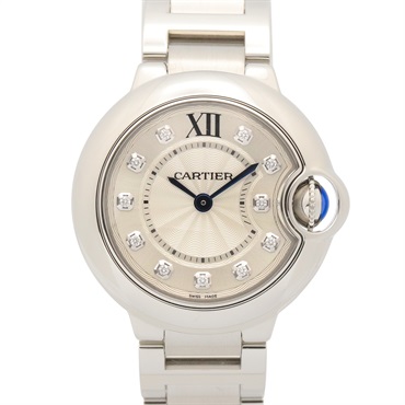 カルティエ バロンブルー SM 11Pダイヤ 腕時計 時計 レディース WE902073