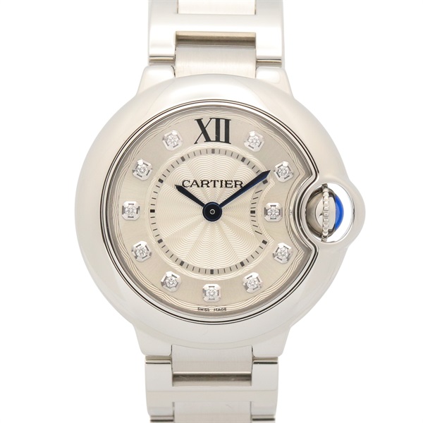 カルティエ バロンブルー SM 11Pダイヤ 腕時計 時計 レディース WE902073