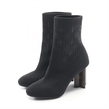 ルイ・ヴィトン シルエットライン アンクル モノグラムフラワー ブーツ 靴 レディース