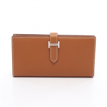 エルメス ベアンスフレ ゴールド 二つ折り長財布 財布 レディース