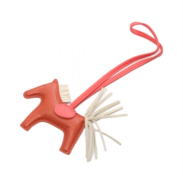 エルメス ロデオPM カーネリアン クレ ローズテキサス チャーム アクセサリー レディース 064929CA