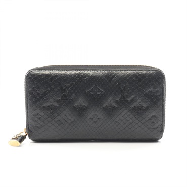 ルイ・ヴィトン ジッピーウォレット モノグラムパイソン ノワール ラウンド長財布 財布 レディース N80686