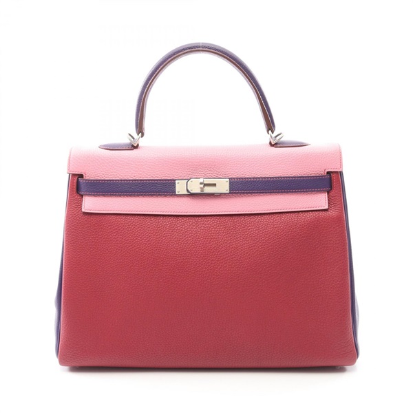エルメス ケリー35 ルビー カシス ハンドバッグ バッグ レディース