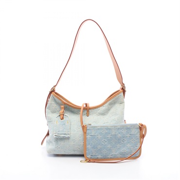 ルイ・ヴィトン LV バイザプール キャリーオール NM PM モノグラムデニム ショルダーバッグ バッグ レディース M11462