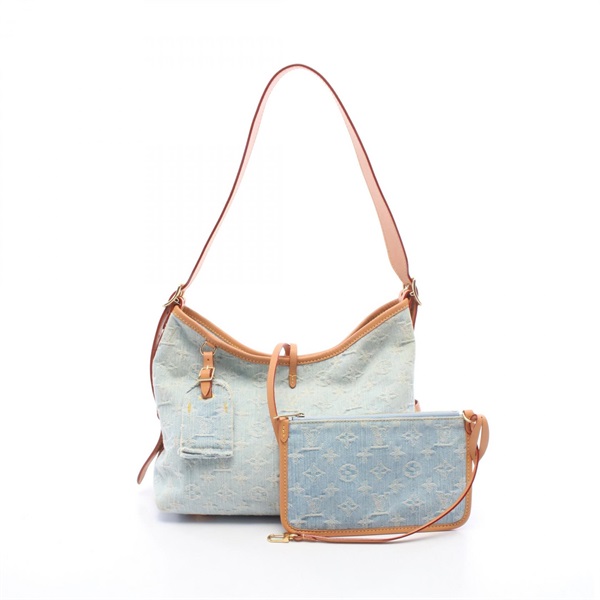 ルイ・ヴィトン LV バイザプール キャリーオール NM PM モノグラムデニム ショルダーバッグ バッグ レディース M11462