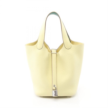 エルメス ピコタンロックPM エクラ ジョーヌミルトン ヴェールヴェルティゴ ハンドバッグ バッグ レディース