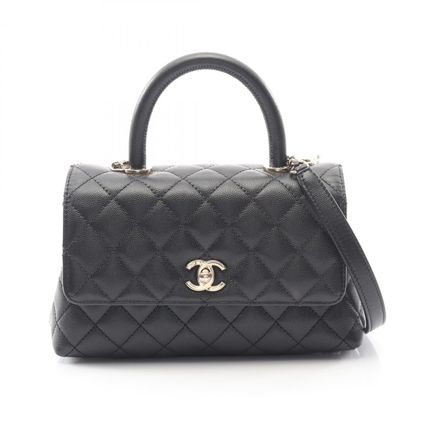 シャネル ココハンドル フラップ マトラッセ ハンドバッグ バッグ レディース