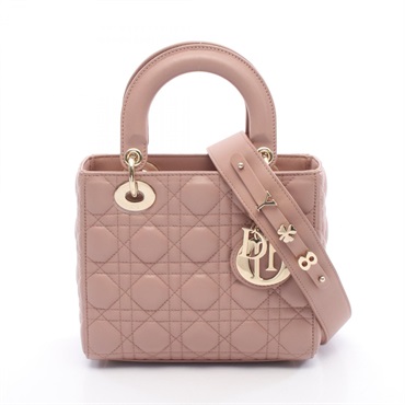 ディオールレディーディオール(^O^)ハンドバック ☆オールブラック☆Dior《LADY D-JOY》ミディアムバッグ (Dior