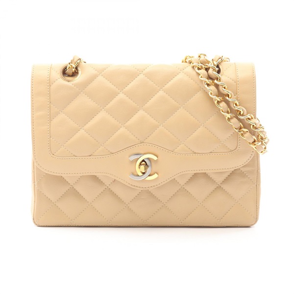 シャネル マトラッセ パリ限定 Wフラップ ショルダーバッグ バッグ レディース