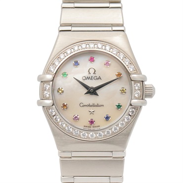 オメガ コンステレーション ミニ アイリス ベゼルダイヤ 腕時計 時計 レディース 1460.79