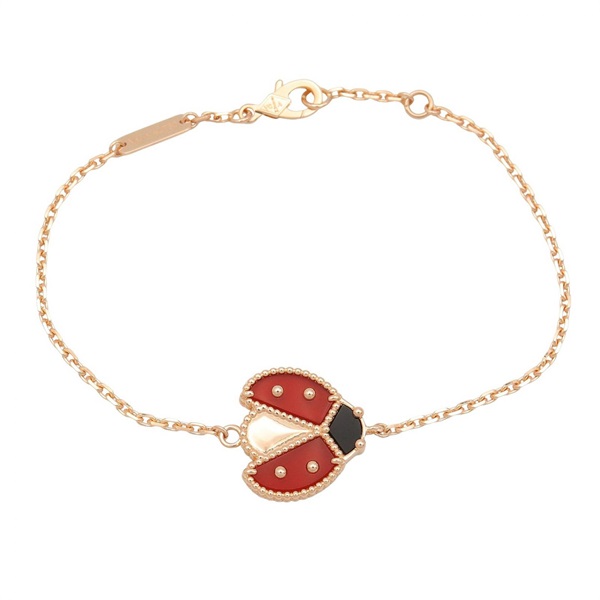 ヴァンクリーフ＆アーペル ラッキースプリング オニキス カーネリアン ブレスレット ブレスレット アクセサリー レディース VCARP7R100