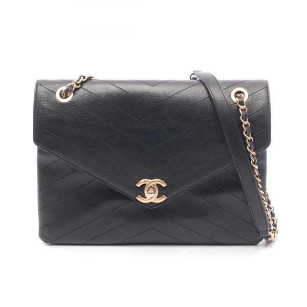 シャネル シェブロン Vステッチ ショルダーバッグ バッグ レディース