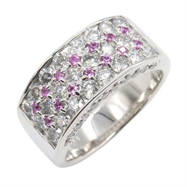 ジュエリー ピンクサファイア ダイヤモンド リング リング・指輪 ジュエリー レディース ﾋﾟﾝｸｻﾌｧｲｱ 8.7g