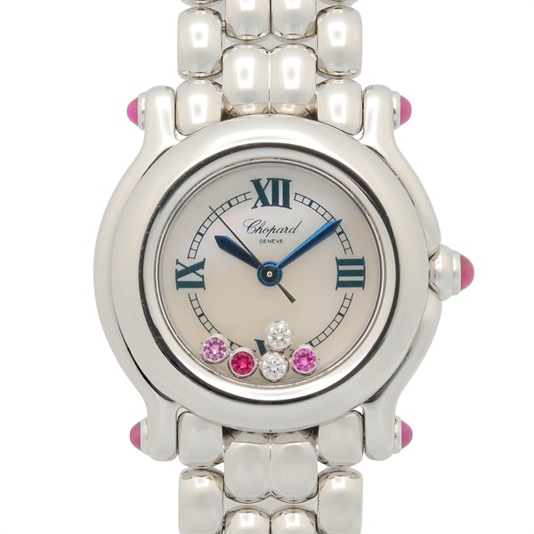 ショパール ハッピースポーツ ハートピンクサファイア/3Pダイヤ 腕時計 時計 レディース 27/8245-42