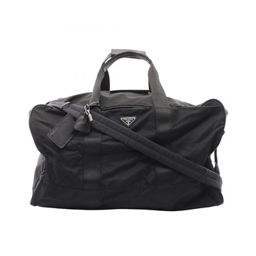 PRADAプラダ2wayバッグ ビジネスバッグ 三角ロゴボストン テスート 黒 未使用 PRADA プラダ テスート 2WAY ボストンバッグ 三角ロゴ カデナ