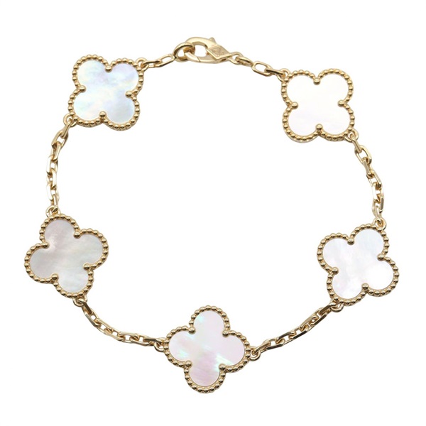 ヴァンクリーフ＆アーペル ヴィンテージアルハンブラ マザーオブパール 5モチーフ ブレスレット アクセサリー レディース VCARA41800